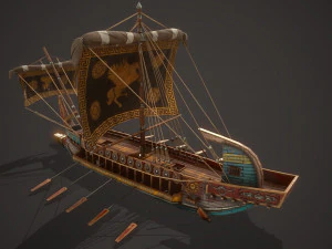 ancient ship 01 3D Model