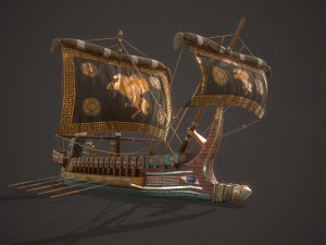 ancient ship 01 3D Model