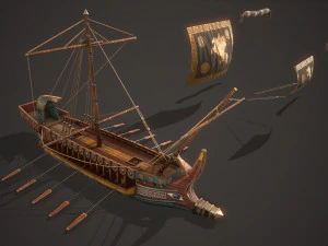 ancient ship 01 3D Model