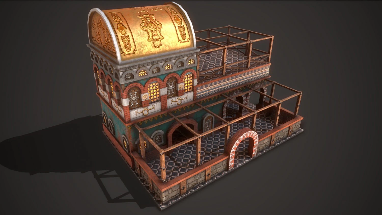 ancient tavern 01 3D Model .c4d .max .obj .3ds .fbx .stl .blend 