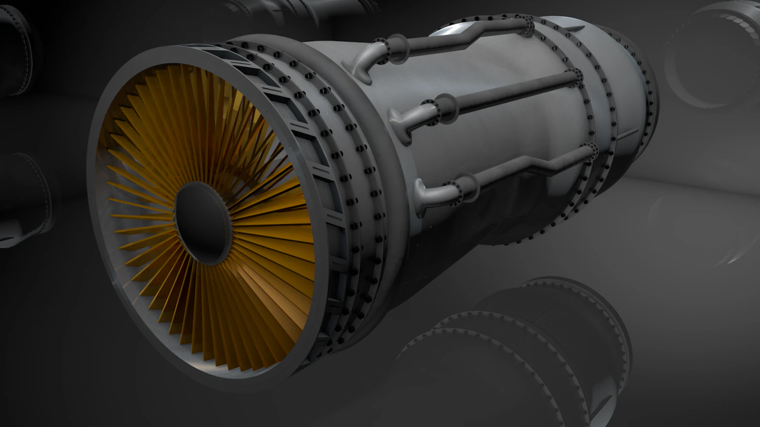 jet engine 3D Model .c4d .max .obj .3ds .fbx .stl .blend 