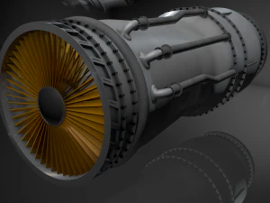 motor a reacci&oacute;n Modelo 3D