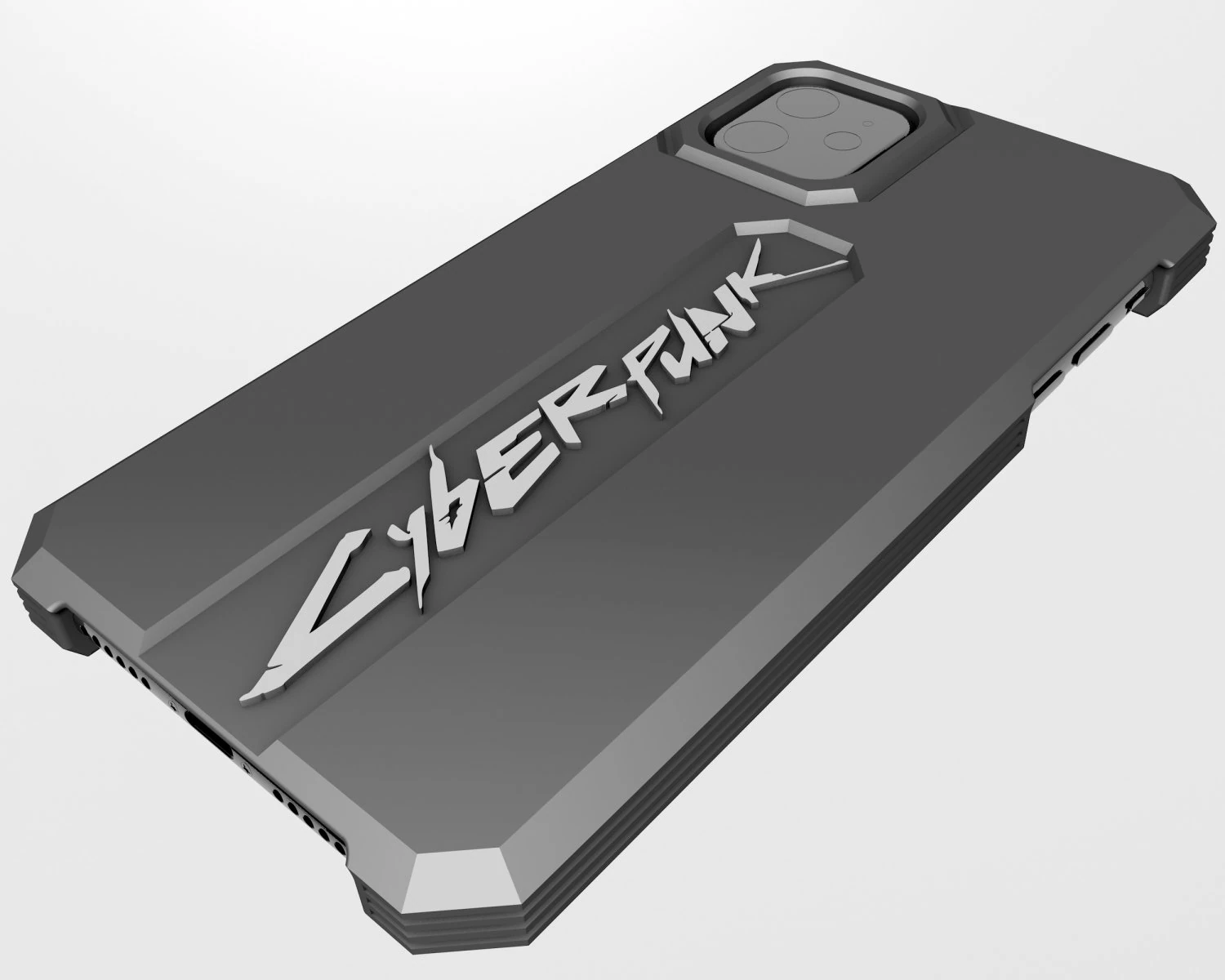 iphone 11 case cyberpunk 3D Print Model .c4d .max .obj .3ds .fbx .stl .blend 
