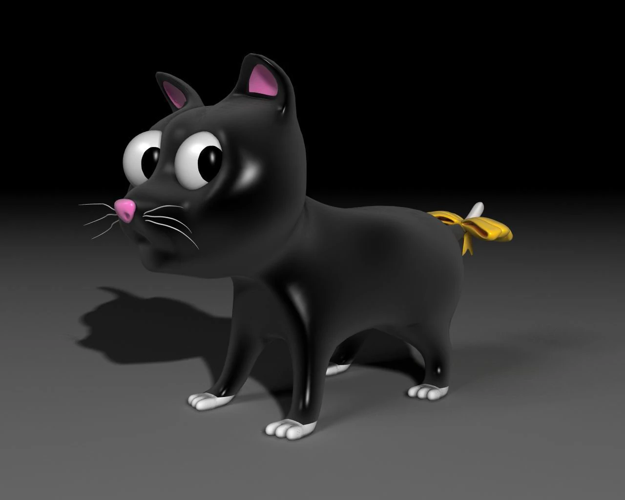 toon kitty moon 3D Model .c4d .max .obj .3ds .fbx .stl .blend 