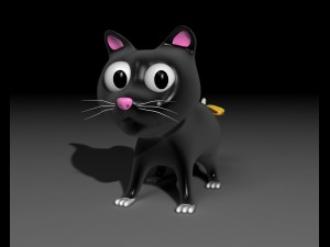 toon kitty moon Model 3D