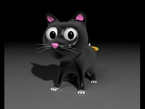 toon kitty moon 3D Model