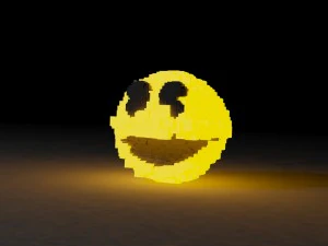pacman ghost pixel 3D Model