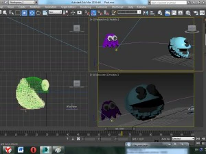pacman ghost pixel 3D Model