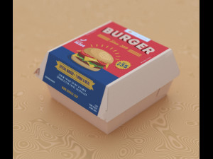 3d burger box 3D Model