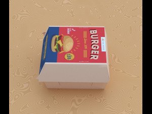 3d burger box 3D 모델