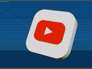 social media youtube 3D Model