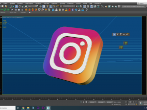 social media instagram 3D Model