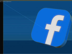 social media facebook 3D Model