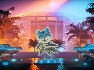 stadium with alley shops 3D Model
