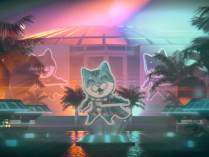 stadium with alley shops 3D 模型