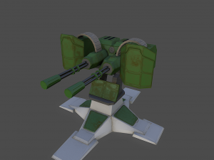 gatling Modello 3D