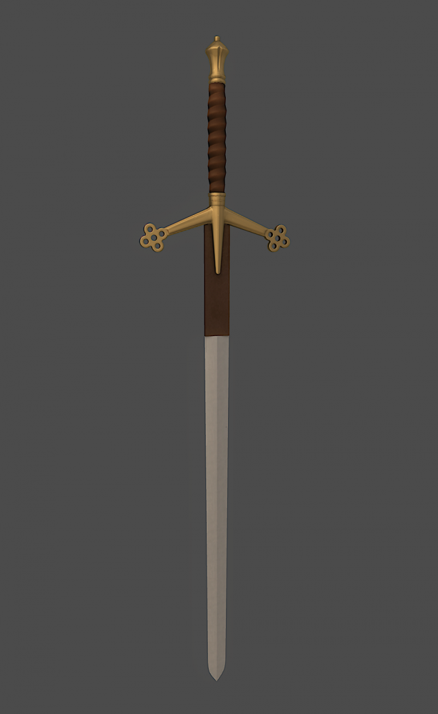 scottish claymore Model 3D .c4d .max .obj .3ds .fbx .stl .blend 