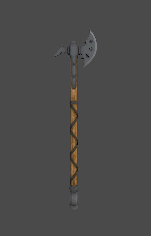 knight axe 3D Модель .c4d .max .obj .3ds .fbx .stl .blend 