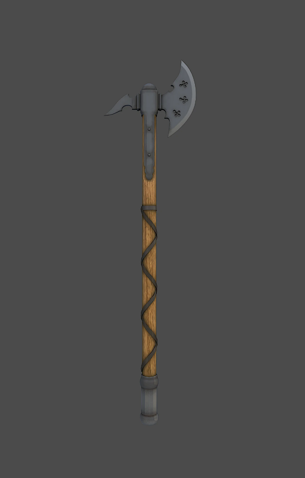 knight axe 3D Model .c4d .max .obj .3ds .fbx .stl .blend