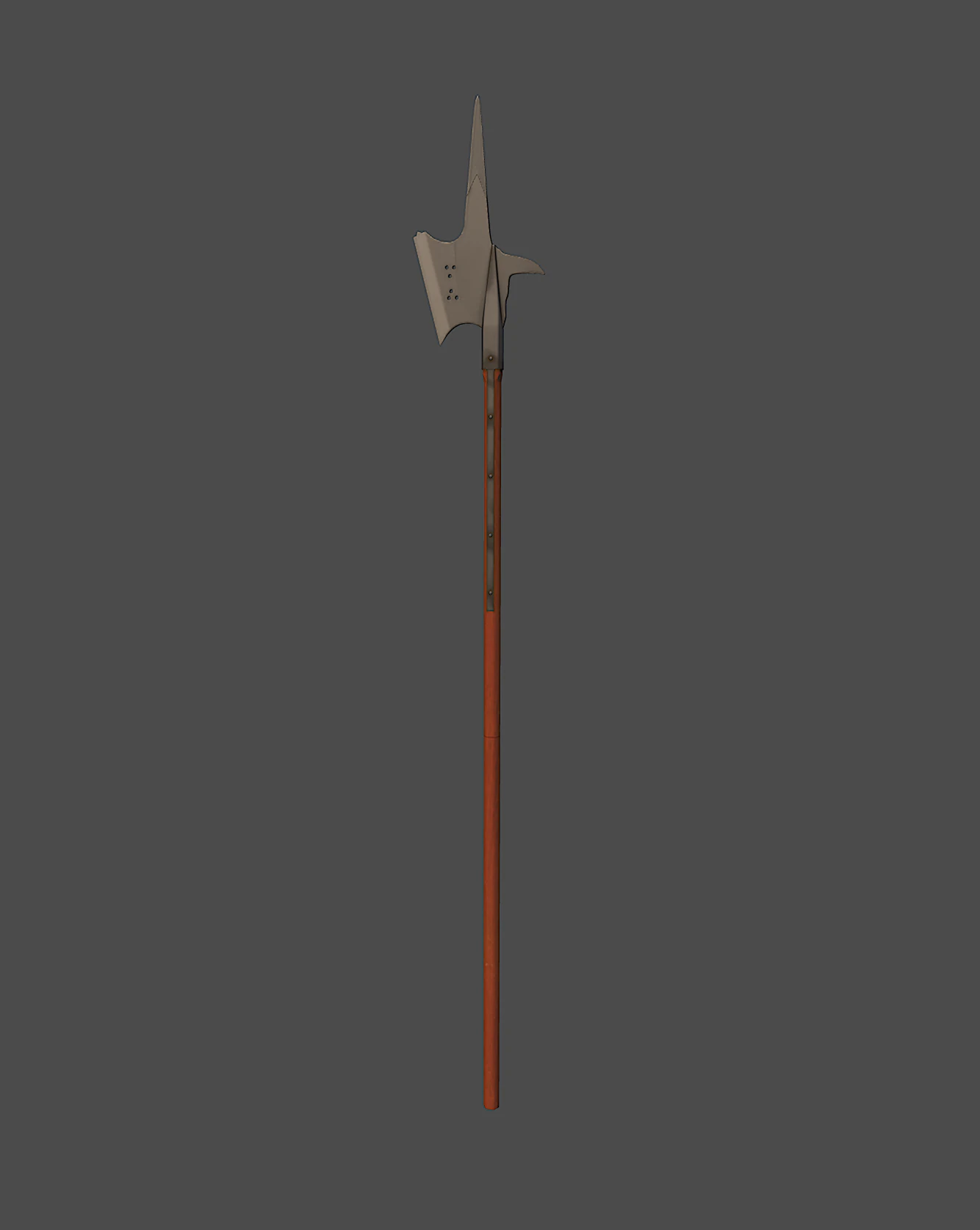 halberd polearm 3D Model .c4d .max .obj .3ds .fbx .stl .blend