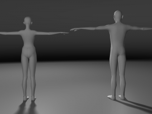 base human meshes regular body type pack 3D Модель