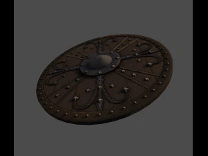장식된 방패 3D 모델