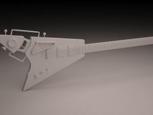 guitar style simpank highpoly 3D Model