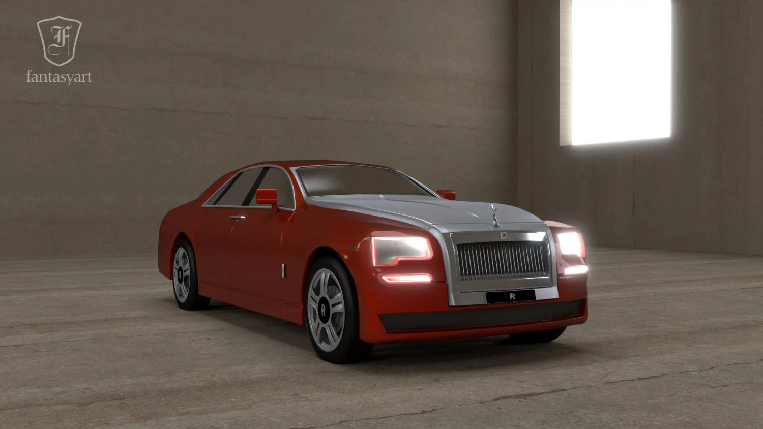rolls royce ghost 3D Model .c4d .max .obj .3ds .fbx .stl .blend 