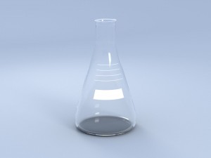 chemical laboratory glassware set 3D Model