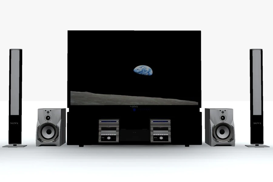home theater system ii 3D Model .c4d .max .obj .3ds .fbx .stl .blend 