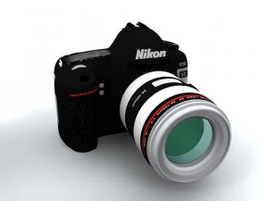 c&acirc;mera digital nikon d400 Modelo 3D