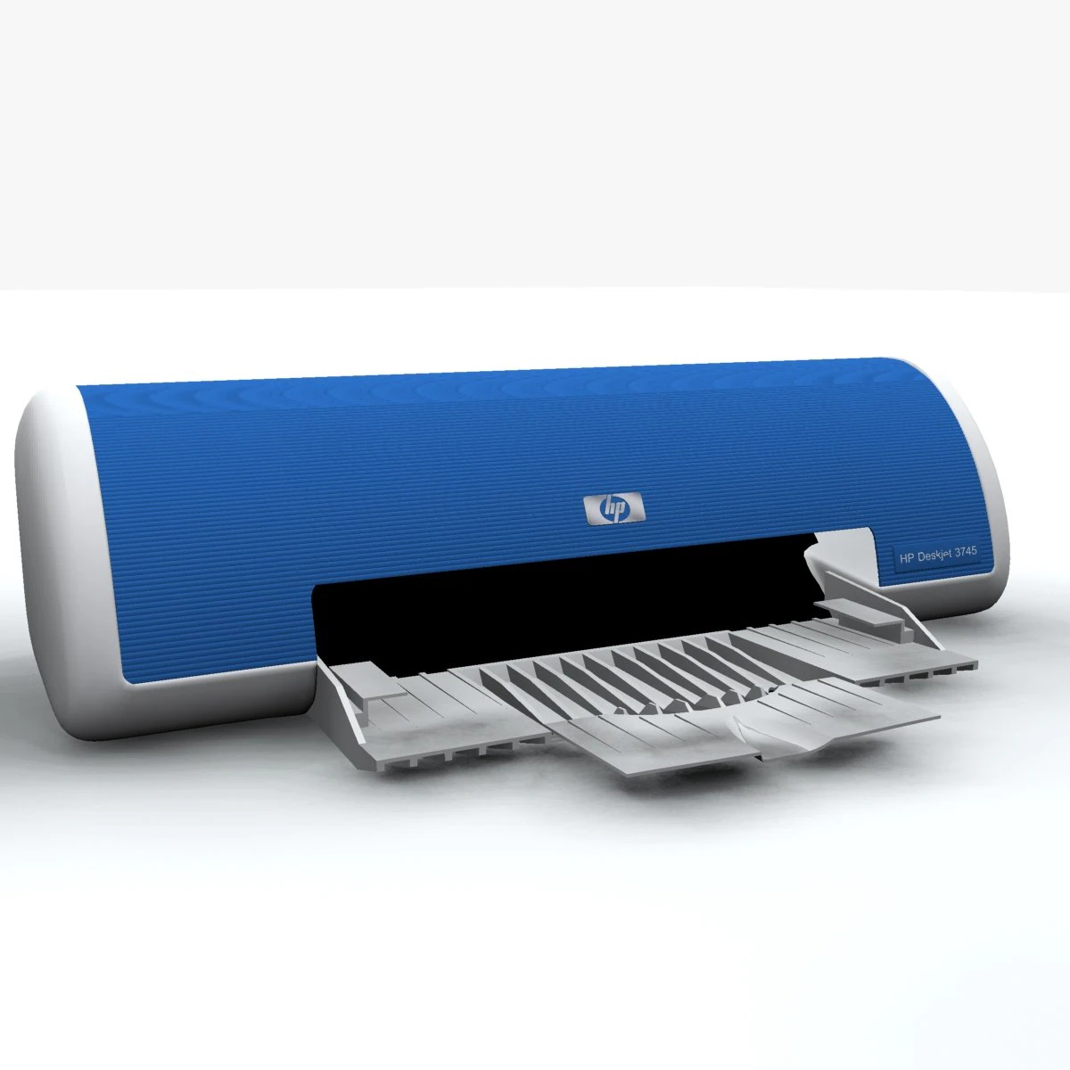 hp deskjet 3745 printer 3D Model .c4d .max .obj .3ds .fbx .stl .blend 