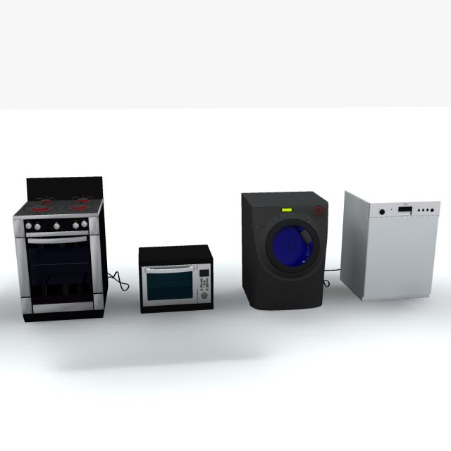 kitchen appliances coll-i 3D Model .c4d .max .obj .3ds .fbx .stl .blend 