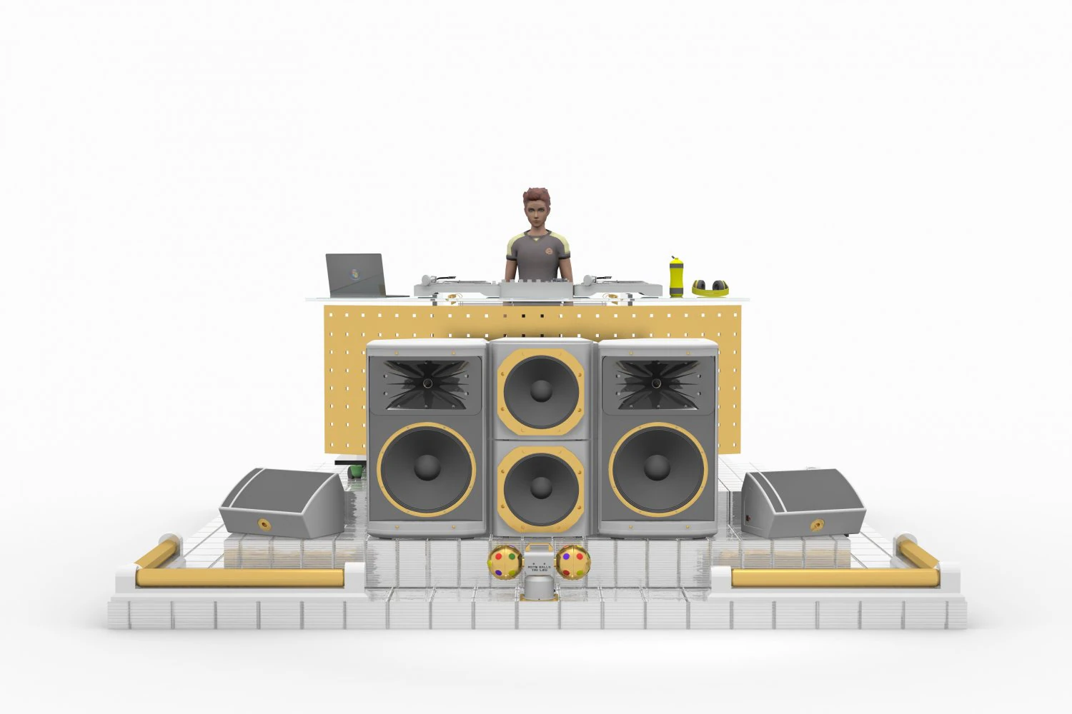 dj stage set lhsp 3D Model .c4d .max .obj .3ds .fbx .stl .blend 