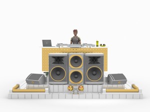 dj stage set lhsp 3D मॉडल