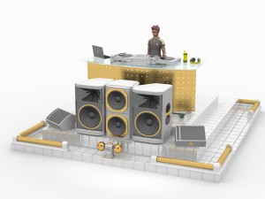 dj stage set lhsp 3D-Modell