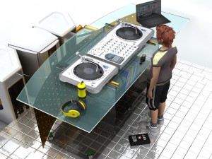 dj stage set lhsp 3D-Modell
