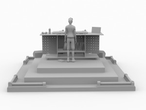 dj stage set lhsp 3D-Modell