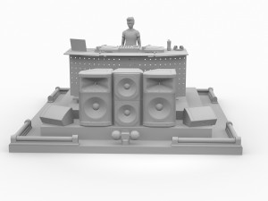 dj stage set lhsp 3D-Modell