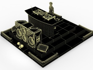 dj stage set lhsp 3D-Modell