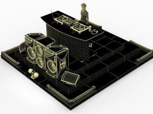 dj stage set lhsp 3D Model