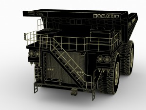 komatsu 930e mining truck 3D मॉडल