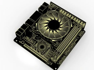 impacto nos jogos asus rog maximus viii Modelo 3D