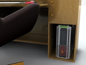 desk set working computer 3D Model