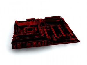 asus maximus viii extreme z170 motherboard 3D 모델