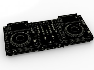 pioneer djm t1 cdj 2000 Modelo 3D