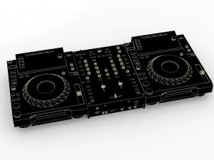 pioneer djm t1 cdj 2000 3D Model