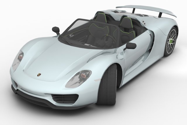 porsche 918 spider 2014 3D-Modell .c4d .max .obj .3ds .fbx .stl .blend 