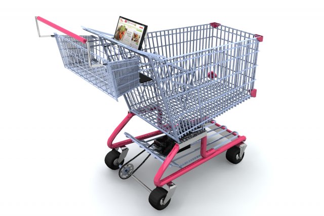 digital shopping cart Model 3D .c4d .max .obj .3ds .fbx .stl .blend 