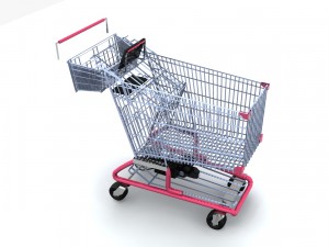 digital shopping cart Model 3D